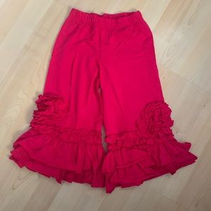 Pixie Girl Ruffle Rose Pink Pants Size 5 New